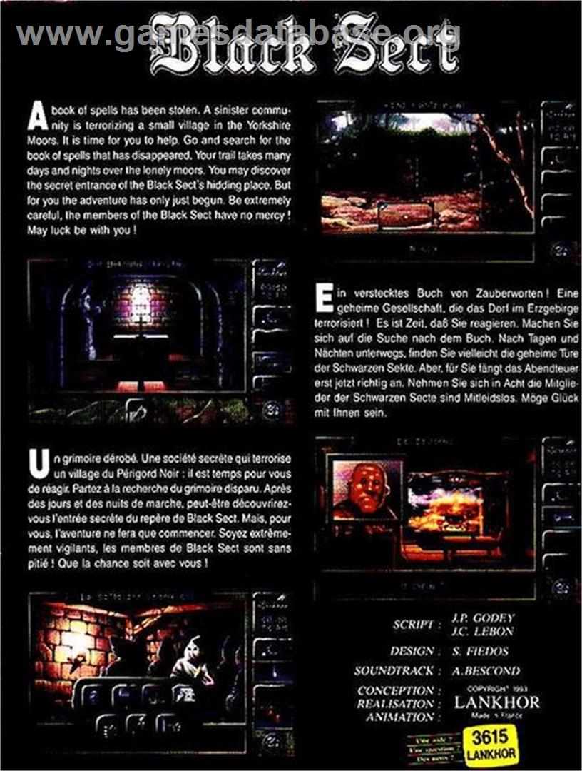 Black Sect - Commodore Amiga - Artwork - Box Back