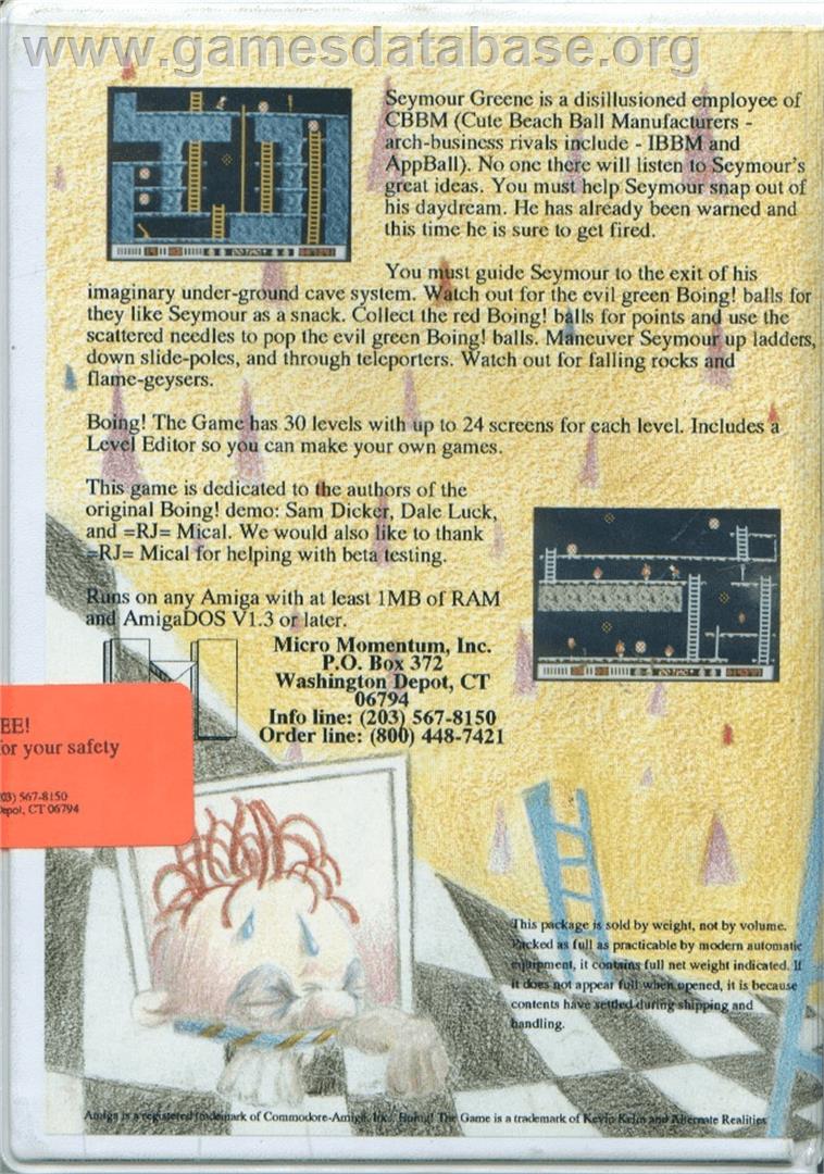 Boing! - Commodore Amiga - Artwork - Box Back