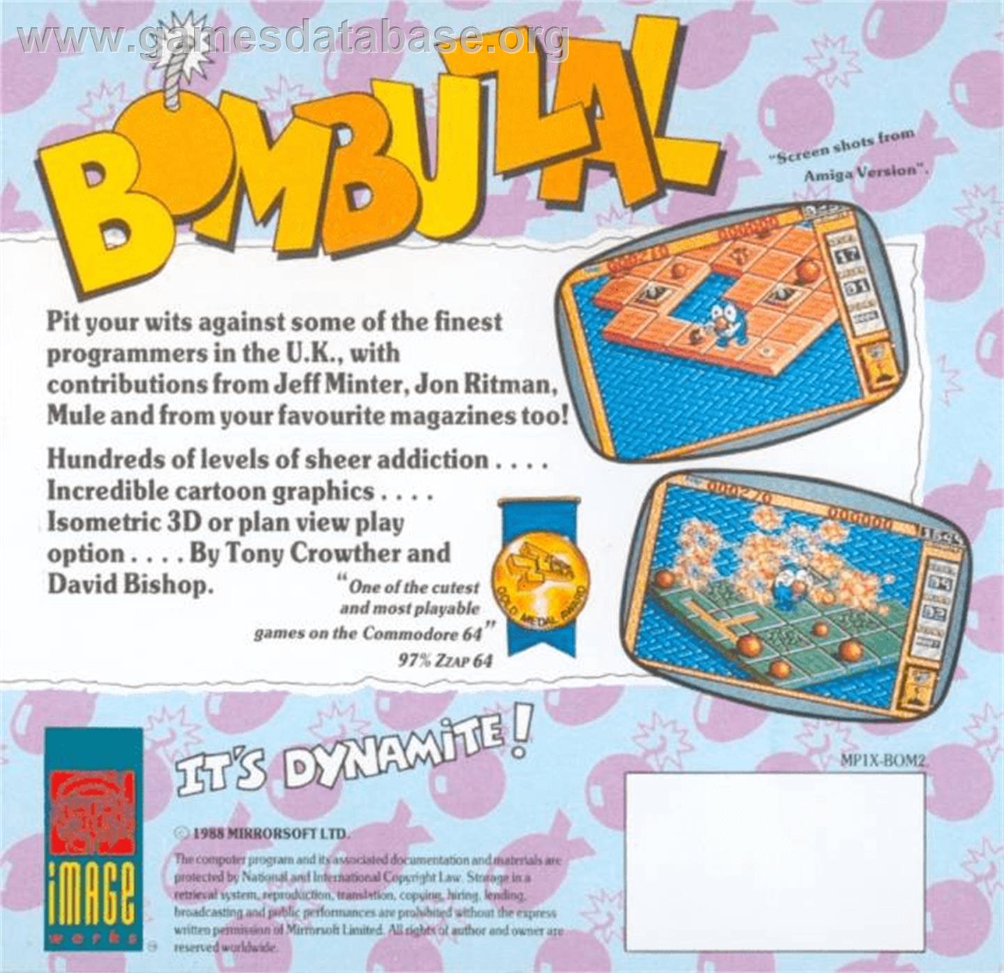 Bombuzal - Commodore Amiga - Artwork - Box Back