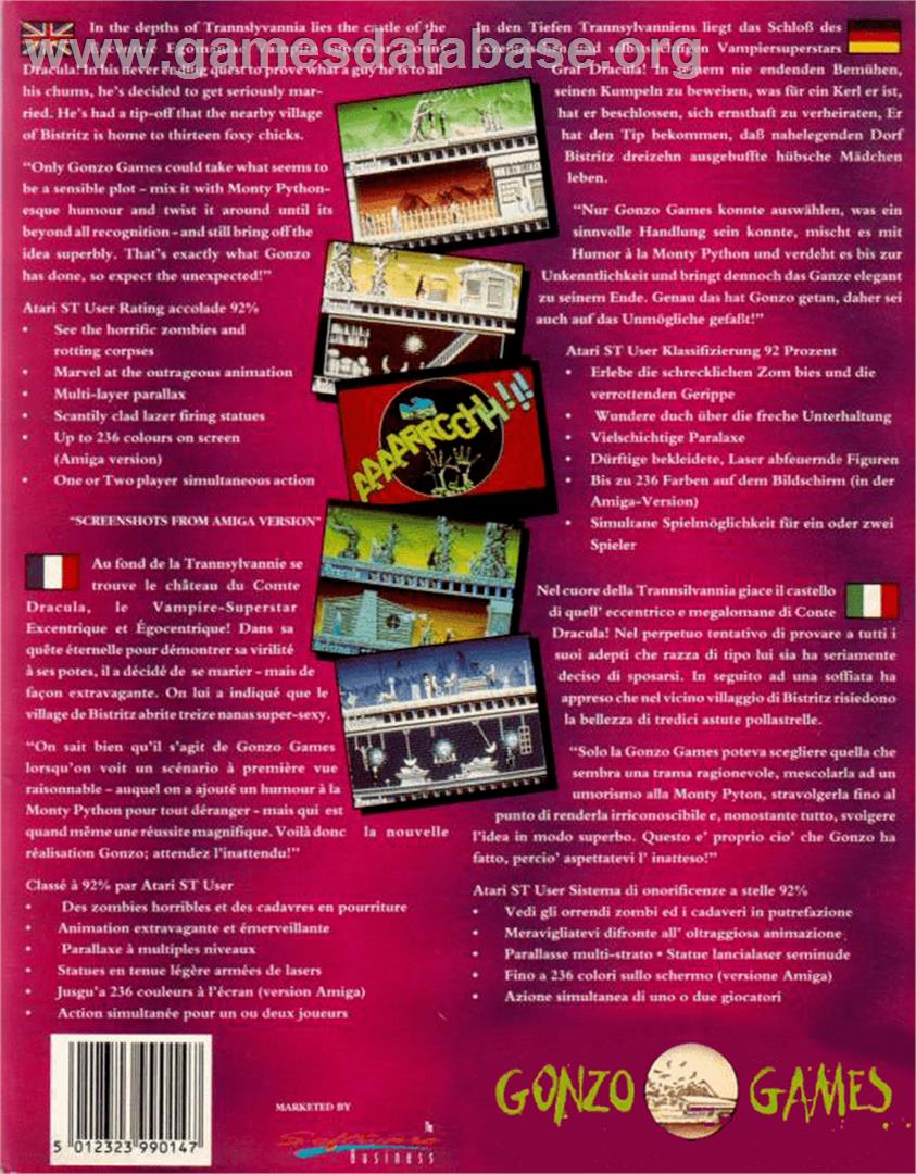 Brides of Dracula - Commodore Amiga - Artwork - Box Back