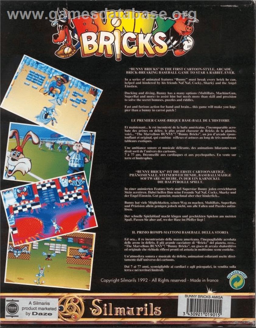 Bunny Bricks - Commodore Amiga - Artwork - Box Back