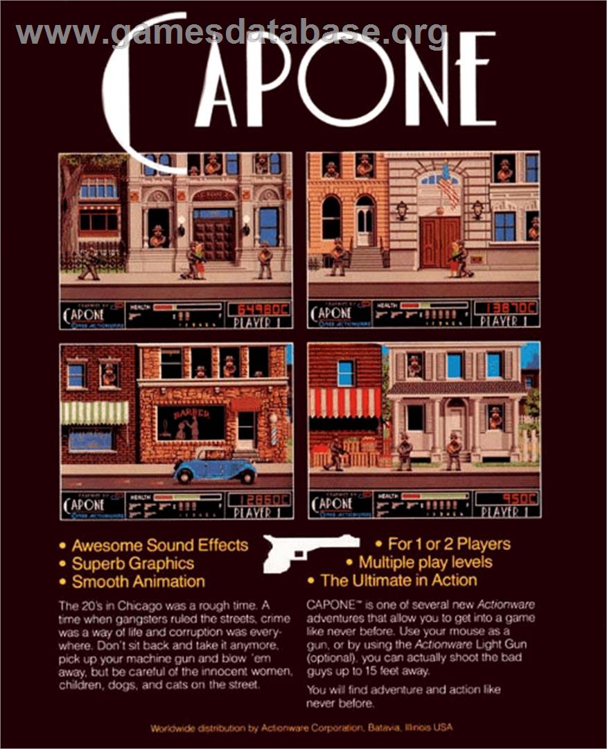 Capone - Commodore Amiga - Artwork - Box Back