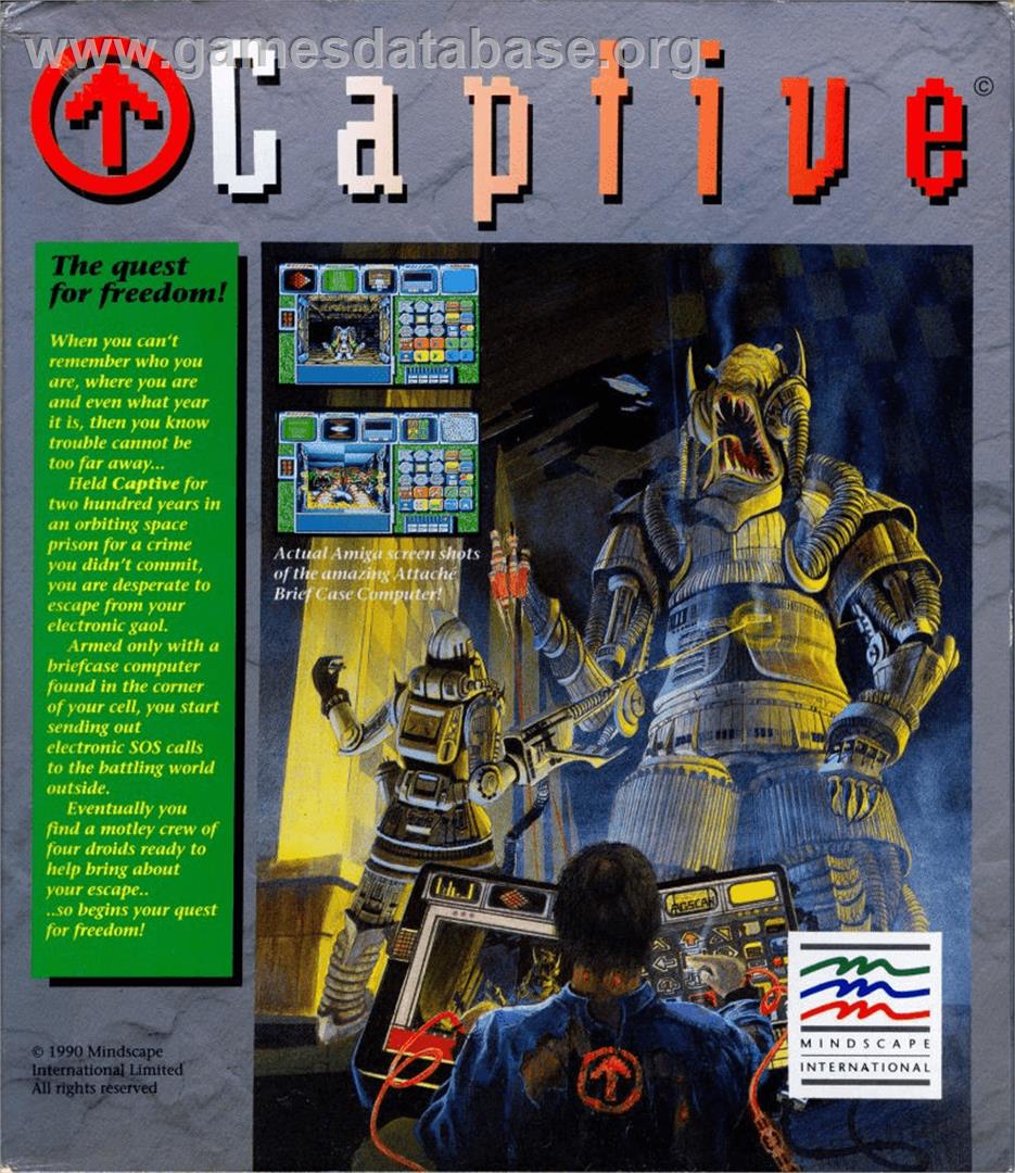 Captive - Commodore Amiga - Artwork - Box Back
