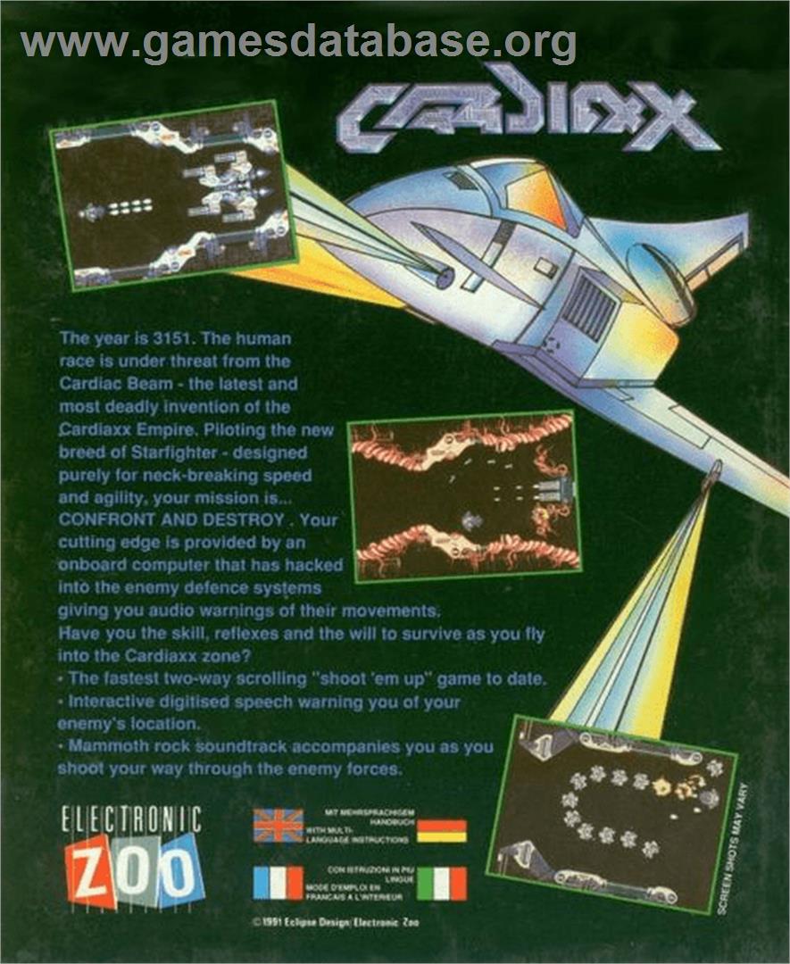 Cardiaxx - Commodore Amiga - Artwork - Box Back