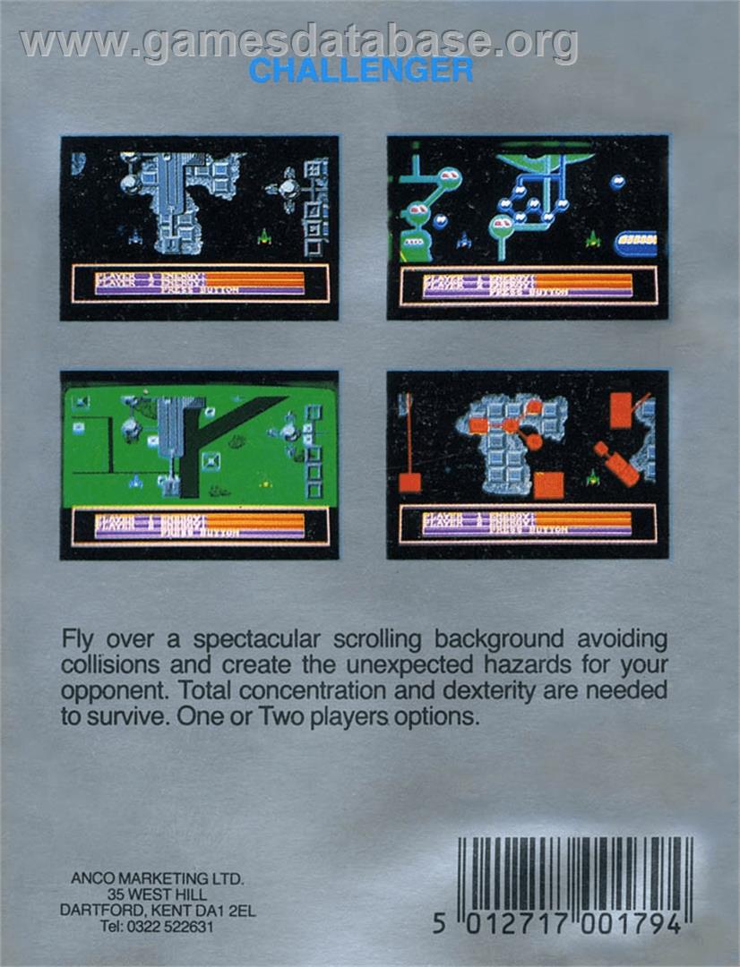 Challenger - Commodore Amiga - Artwork - Box Back