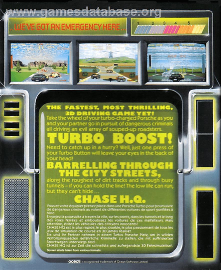 Chase H.q. - Commodore Amiga - Artwork - Box Back