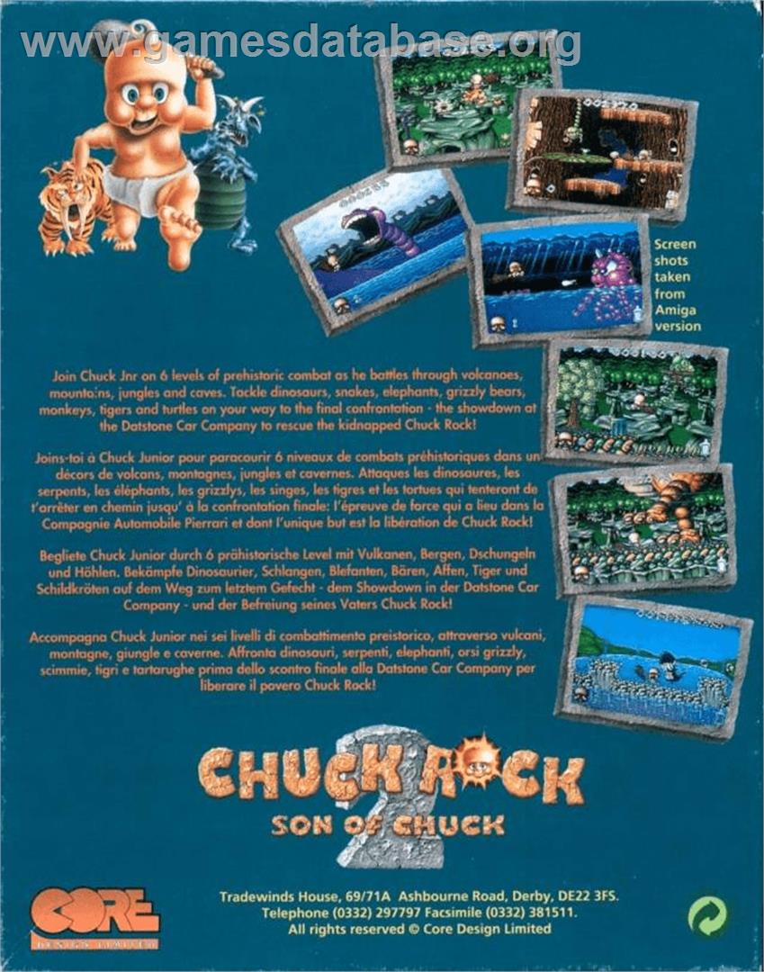 Chuck Rock 2: Son of Chuck - Commodore Amiga - Artwork - Box Back