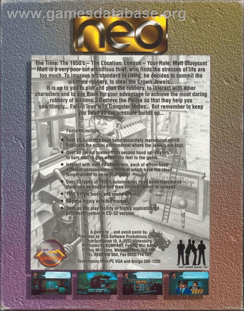 Clue: Master Detective - Commodore Amiga - Artwork - Box Back