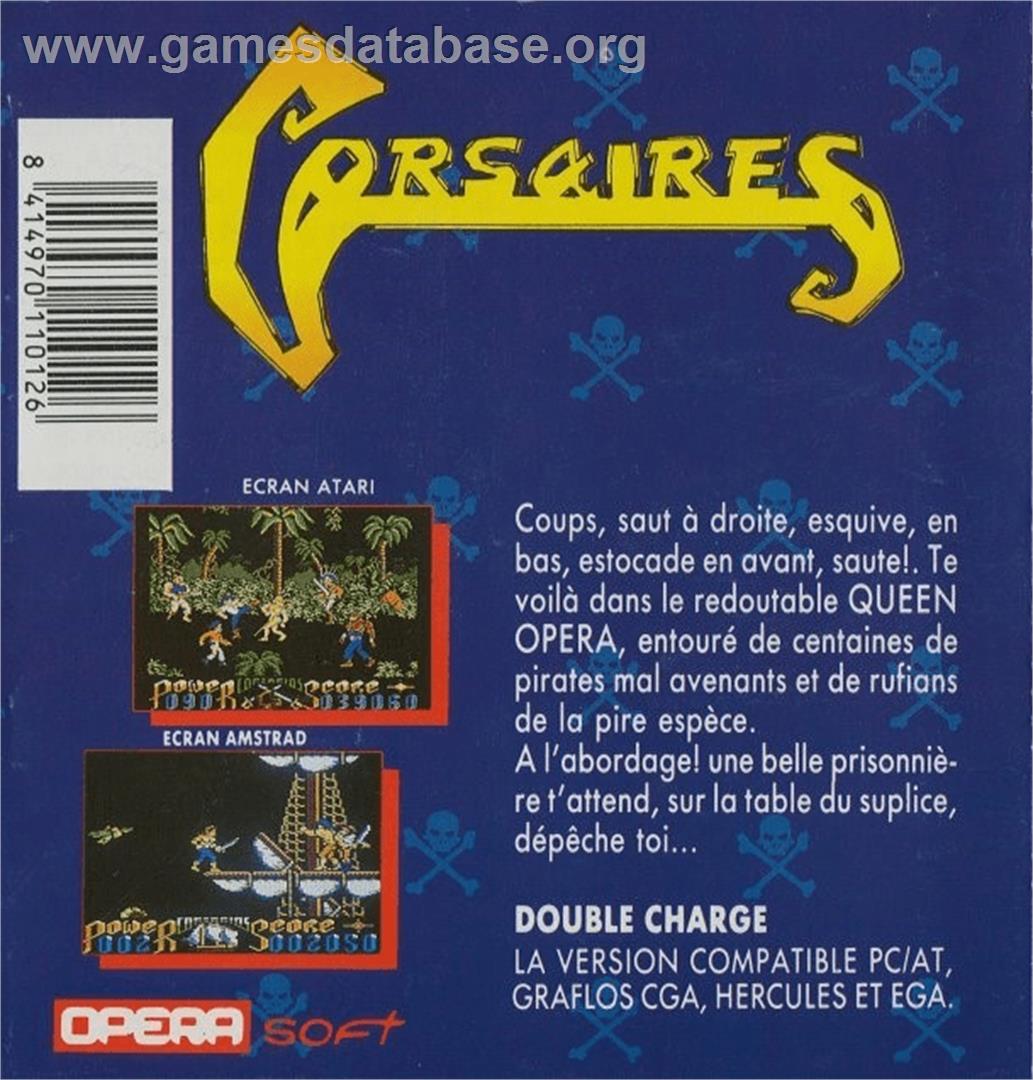 Corsarios - Commodore Amiga - Artwork - Box Back