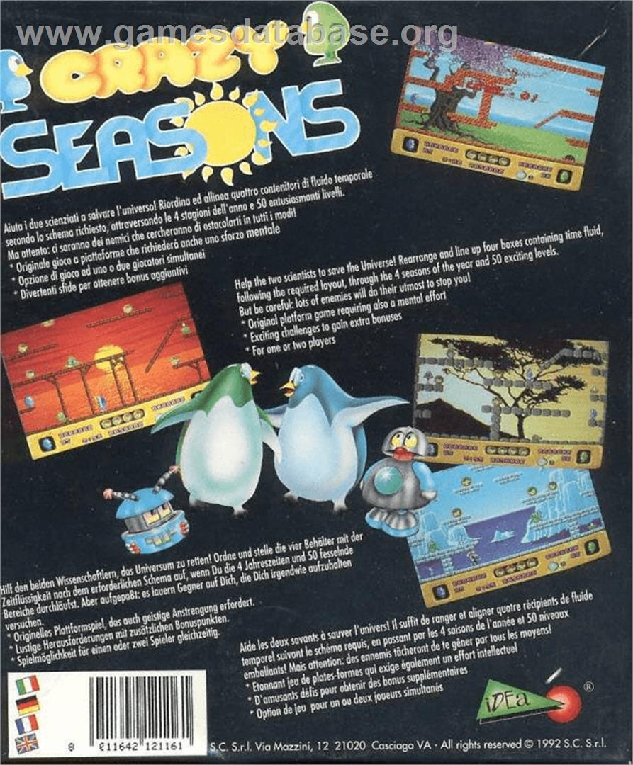 Crazy Seasons - Commodore Amiga - Artwork - Box Back