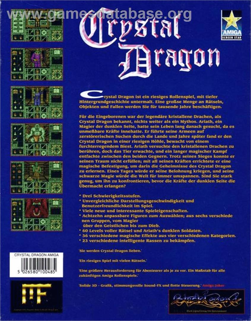 Crystal Dragon - Commodore Amiga - Artwork - Box Back