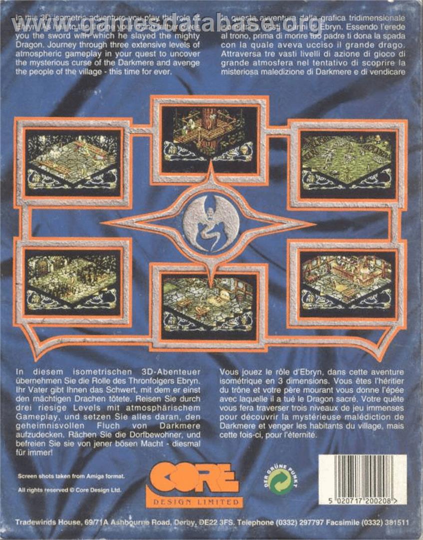 Darkmere: The Nightmare's Begun - Commodore Amiga - Artwork - Box Back