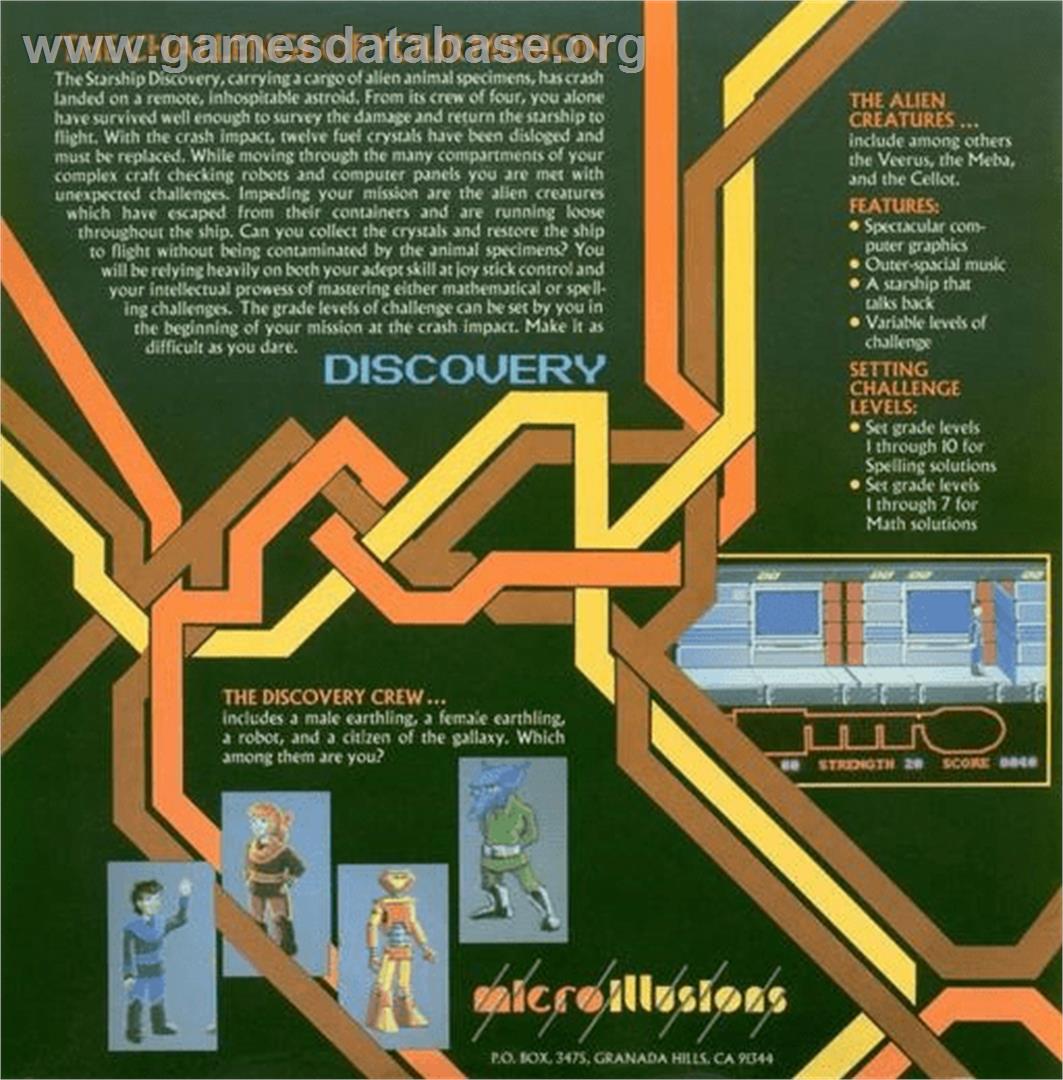 Discovery (microillusions) - Commodore Amiga - Artwork - Box Back