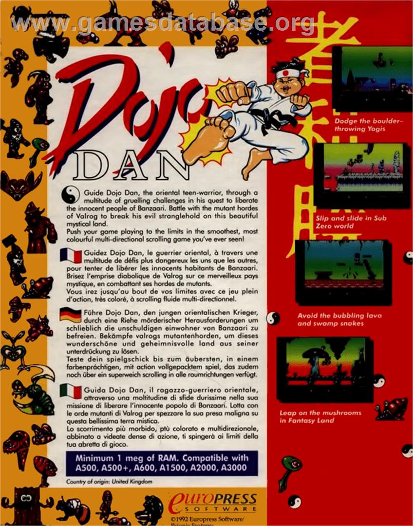 Dojo Dan - Commodore Amiga - Artwork - Box Back
