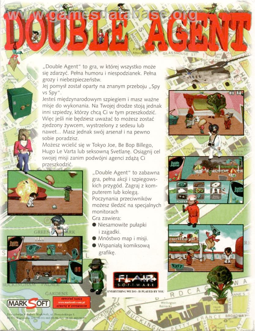 Double Agent - Commodore Amiga - Artwork - Box Back