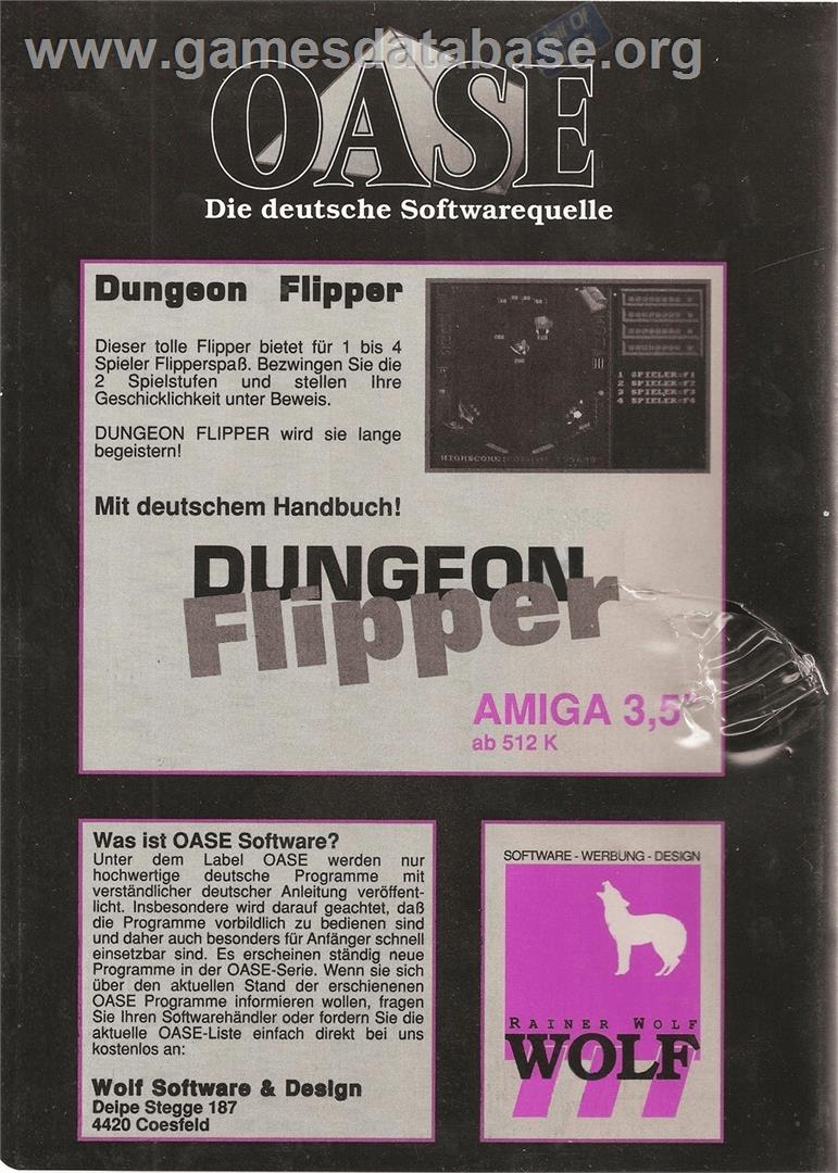 Dungeon Flipper - Commodore Amiga - Artwork - Box Back