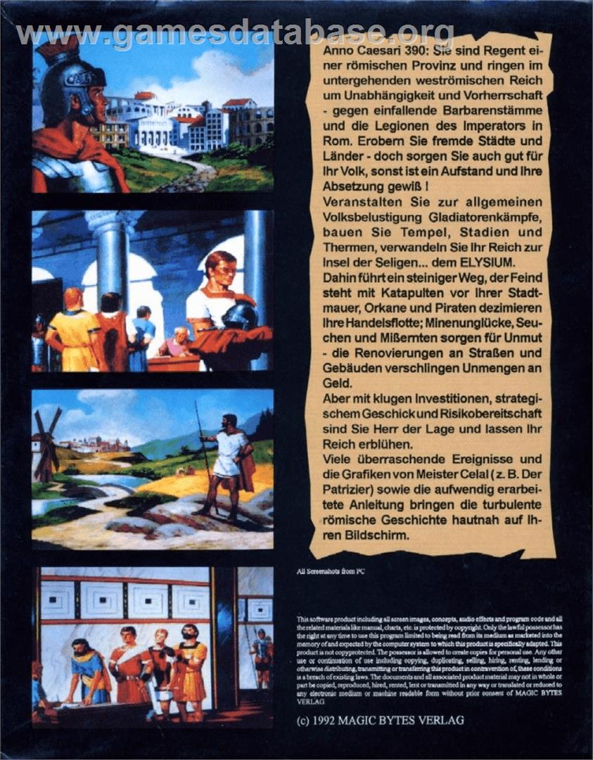Elysium - Commodore Amiga - Artwork - Box Back
