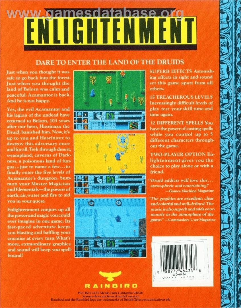 Enlightenment - Druid 2 - Commodore Amiga - Artwork - Box Back