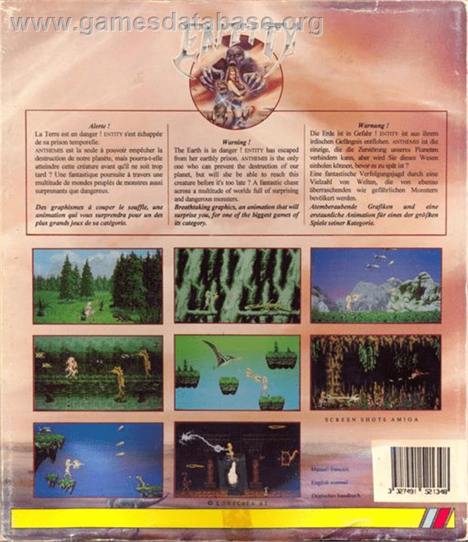 Entity - Commodore Amiga - Artwork - Box Back