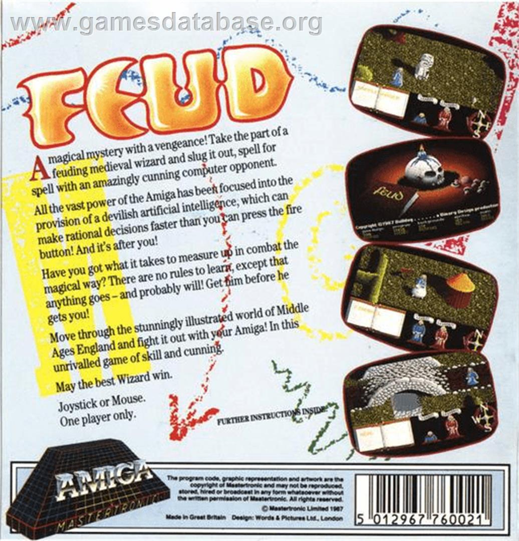 Feud - Commodore Amiga - Artwork - Box Back