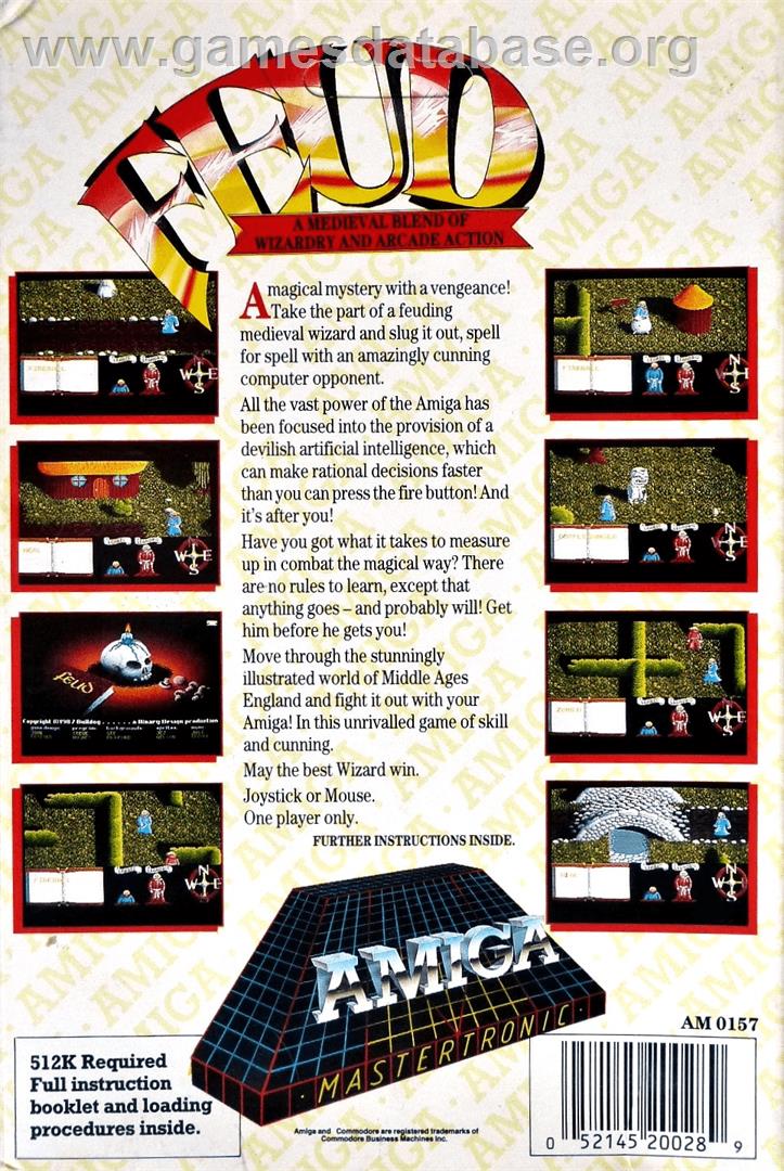Feud - Commodore Amiga - Artwork - Box Back