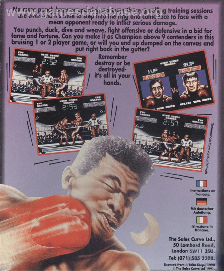 Final Blow - Commodore Amiga - Artwork - Box Back