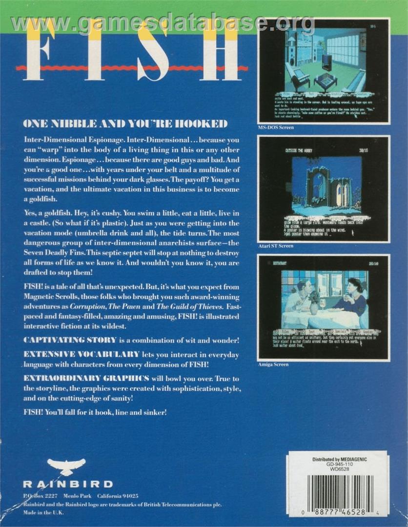 Fish! - Commodore Amiga - Artwork - Box Back