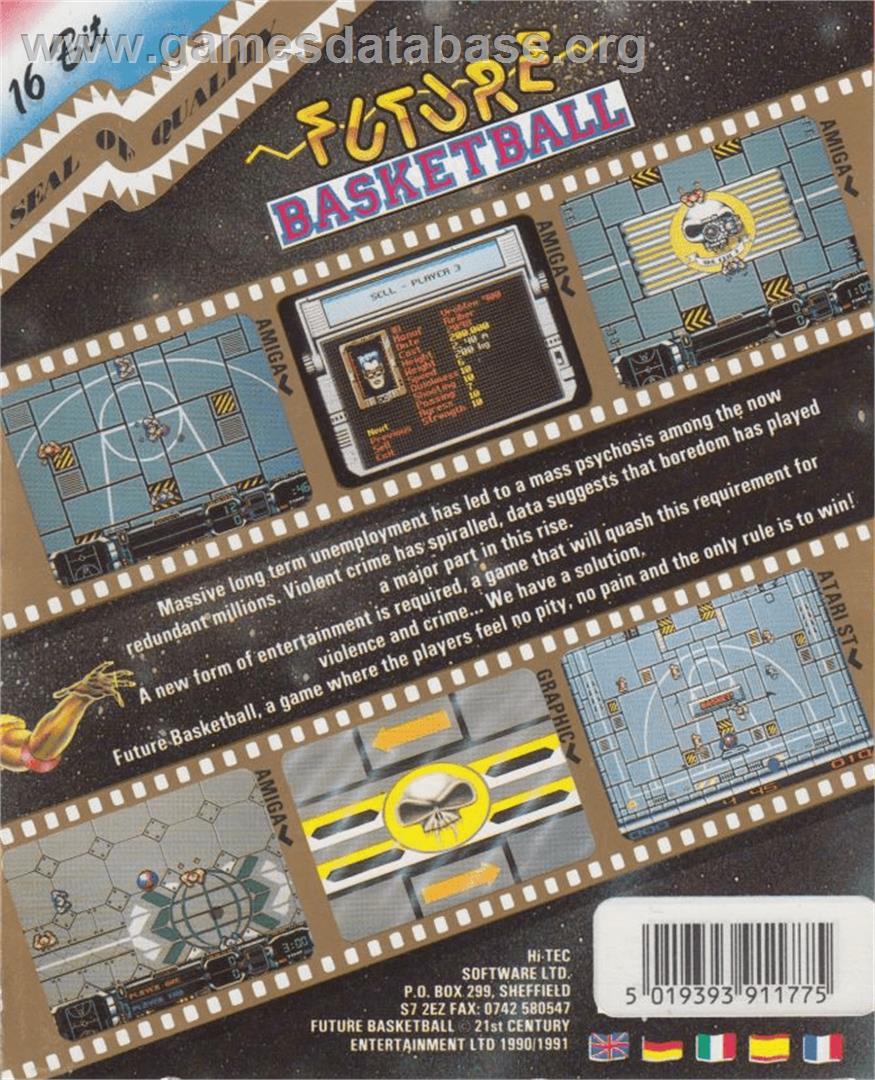 Future Basketball - Commodore Amiga - Artwork - Box Back