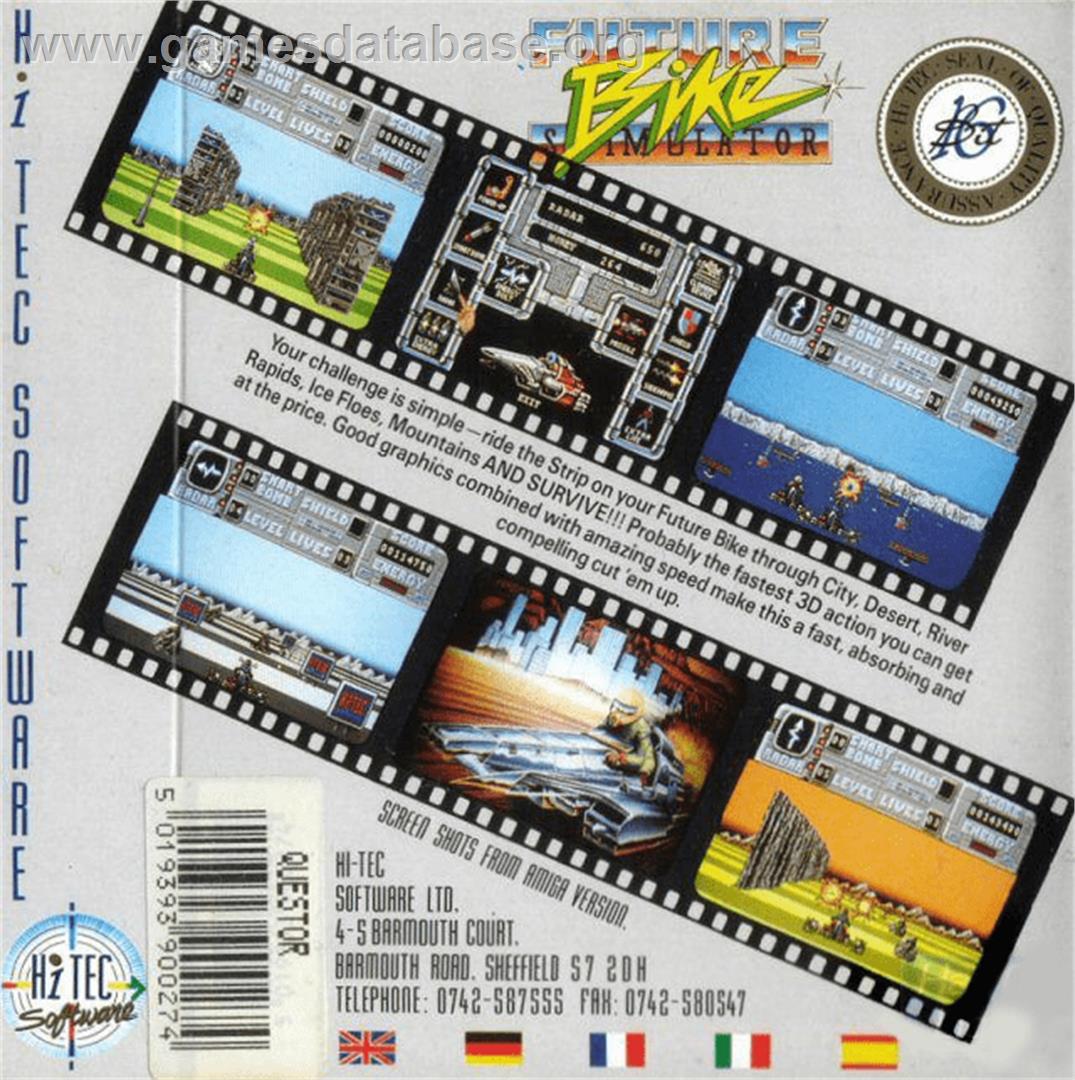 Future Bike Simulator - Commodore Amiga - Artwork - Box Back