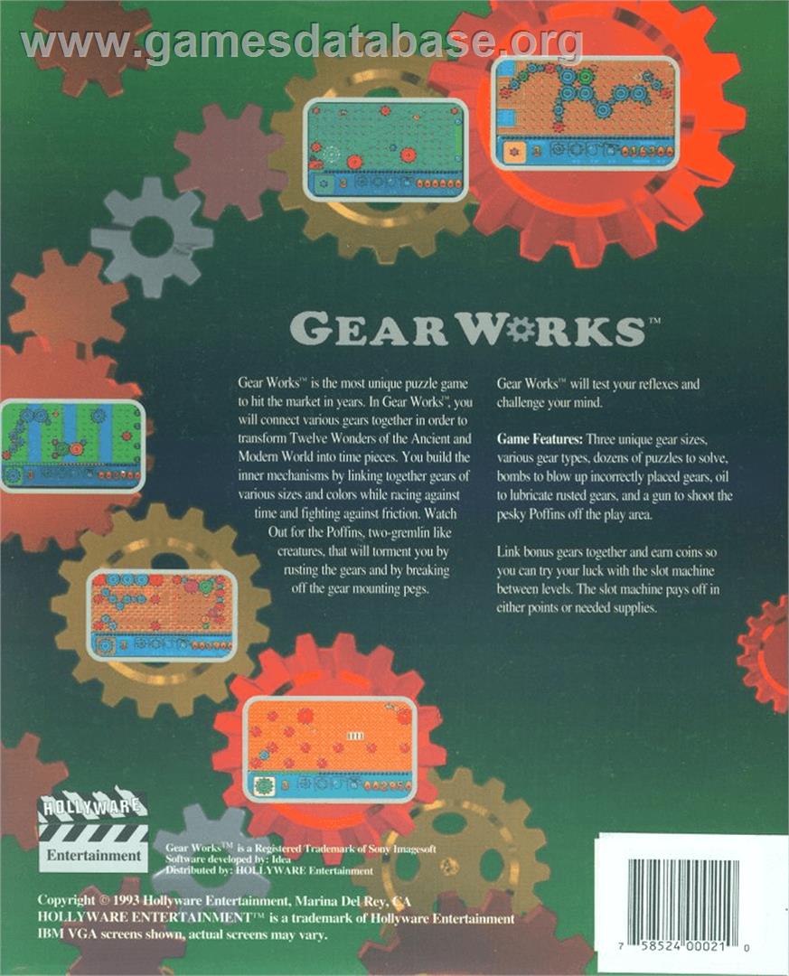 Gear Works - Commodore Amiga - Artwork - Box Back