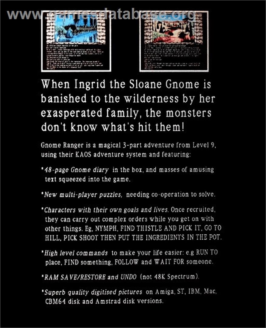 Gnome Ranger - Commodore Amiga - Artwork - Box Back