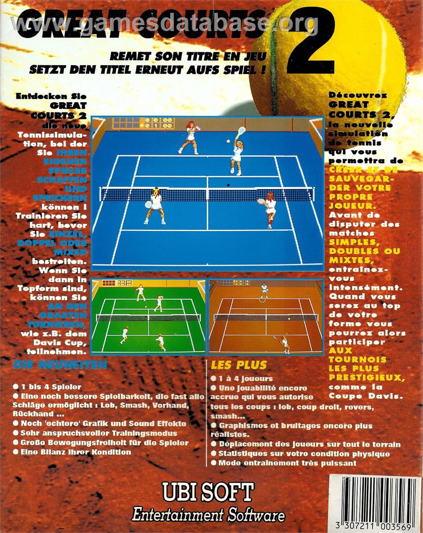 Great Courts 2 - Commodore Amiga - Artwork - Box Back