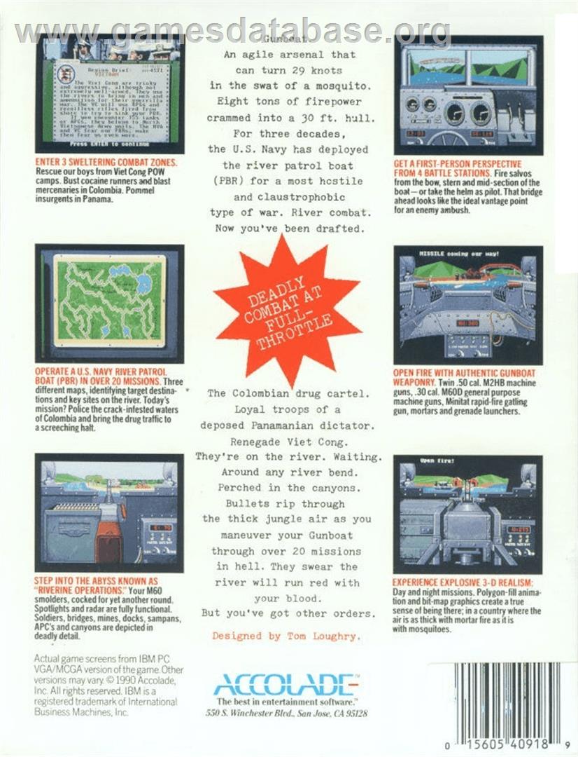 Gunboat - Commodore Amiga - Artwork - Box Back