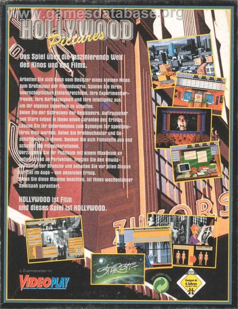 Hollywood Pictures - Commodore Amiga - Artwork - Box Back
