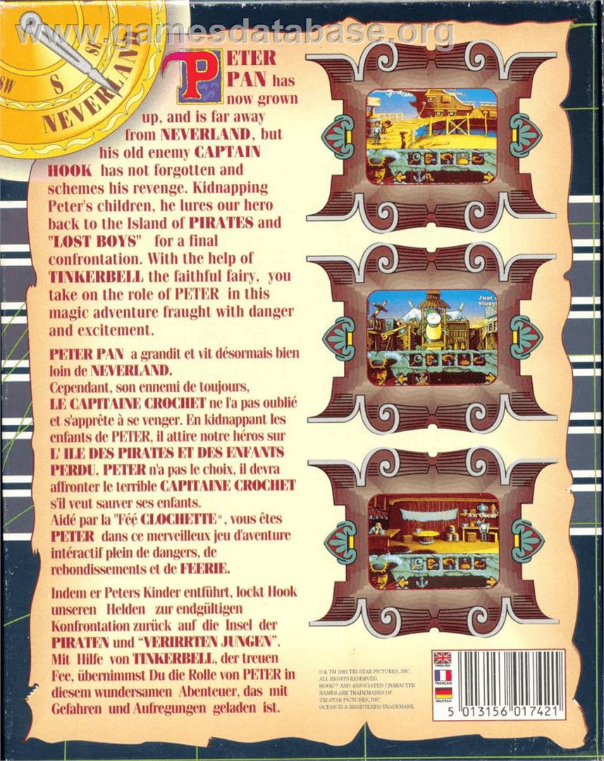 Hook - Commodore Amiga - Artwork - Box Back
