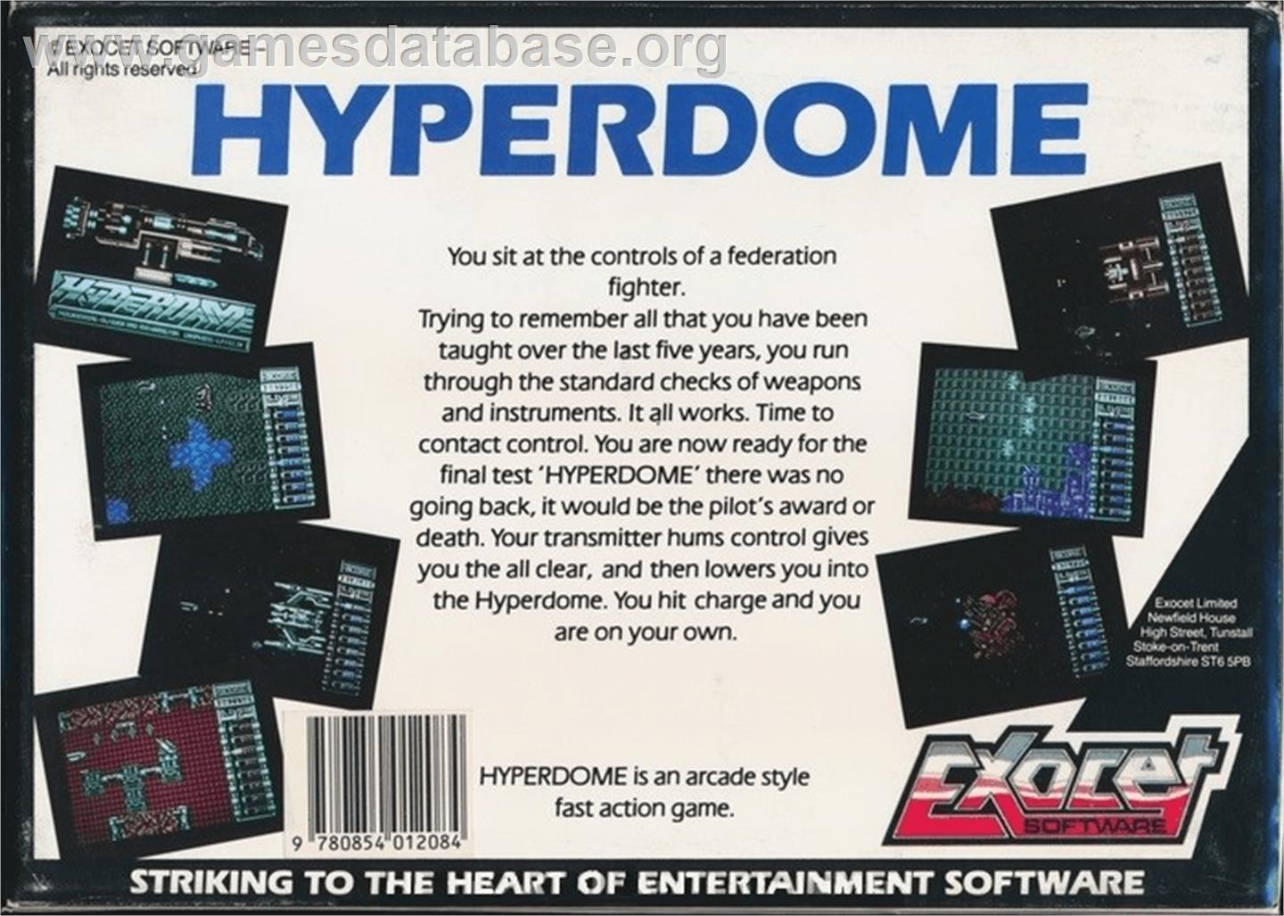 Hyperdome - Commodore Amiga - Artwork - Box Back