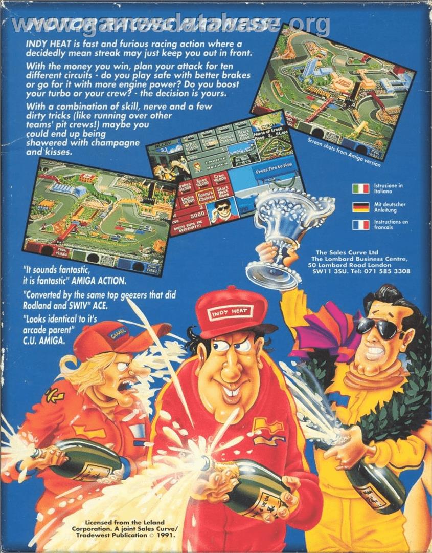 Indy Heat - Commodore Amiga - Artwork - Box Back