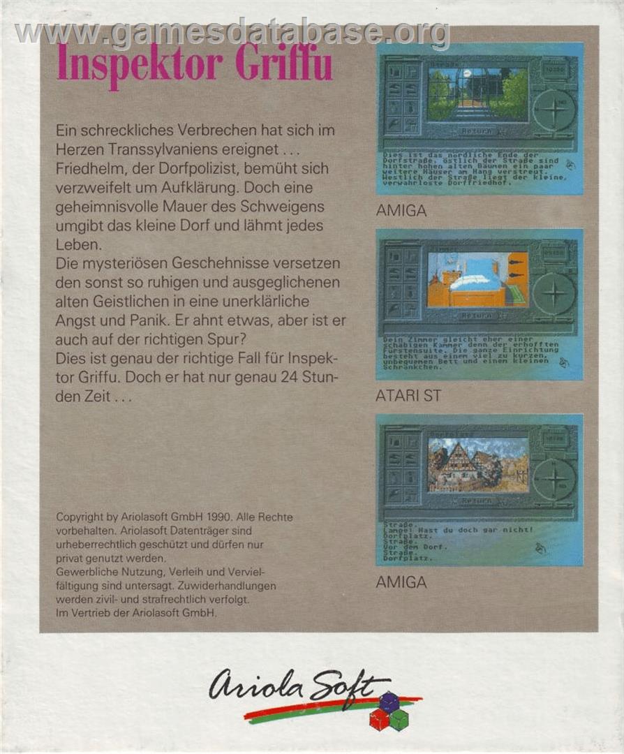 Inspektor Griffu - Commodore Amiga - Artwork - Box Back