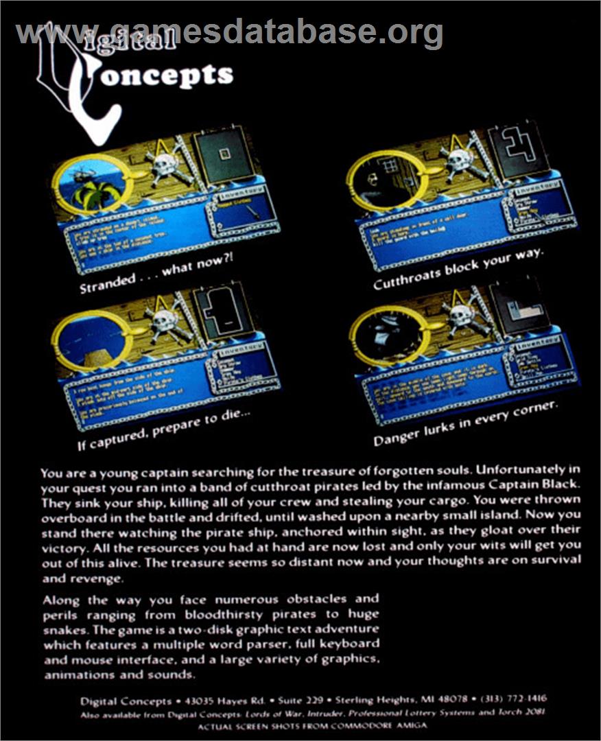 Island of Lost Hope - Commodore Amiga - Artwork - Box Back