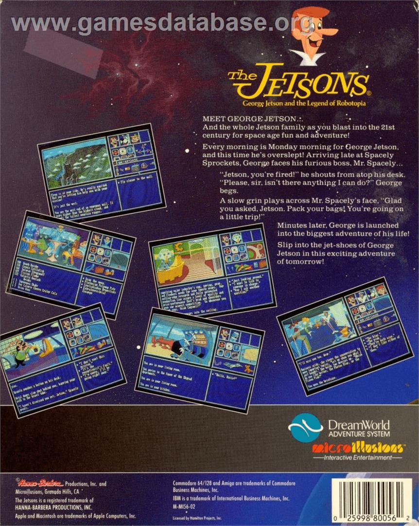 Jetsons: George Jetson and the Legend of Robotopia - Commodore Amiga - Artwork - Box Back