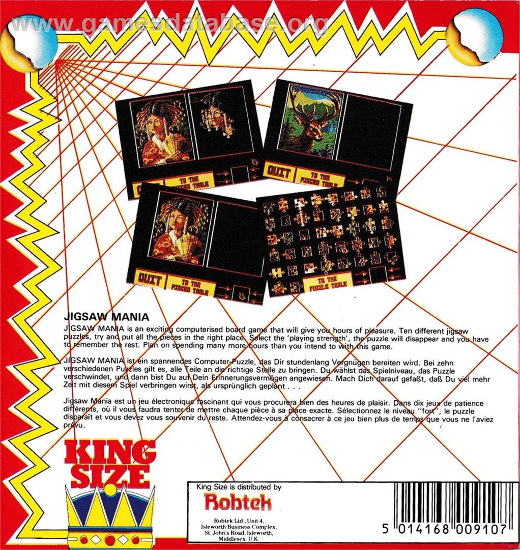 Jigsaw Mania - Commodore Amiga - Artwork - Box Back