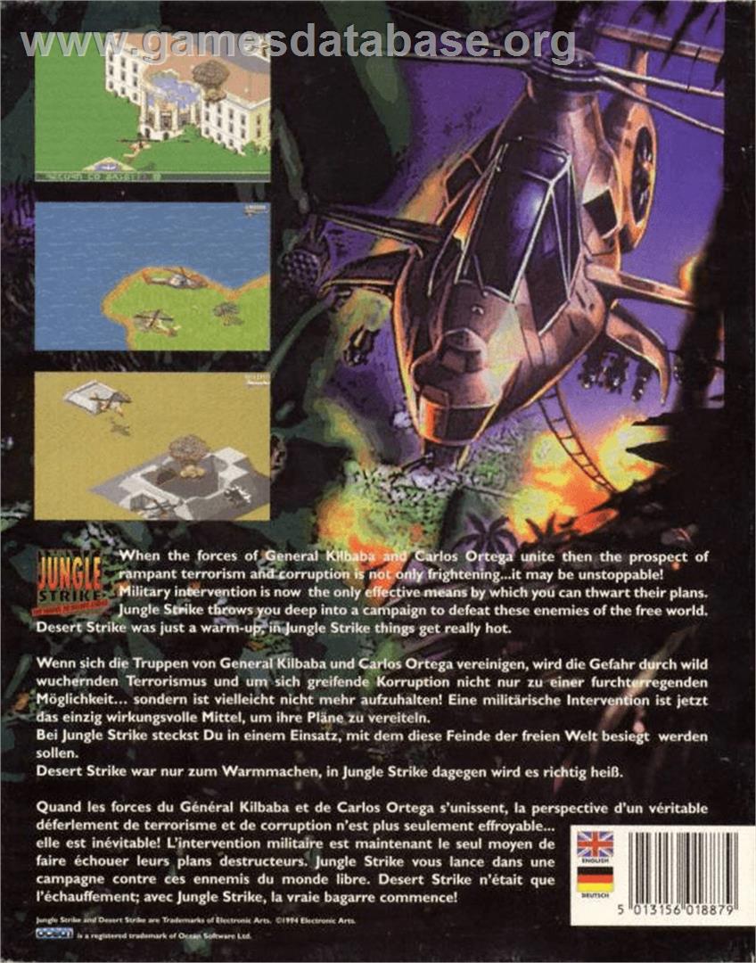Jungle Strike - Commodore Amiga - Artwork - Box Back