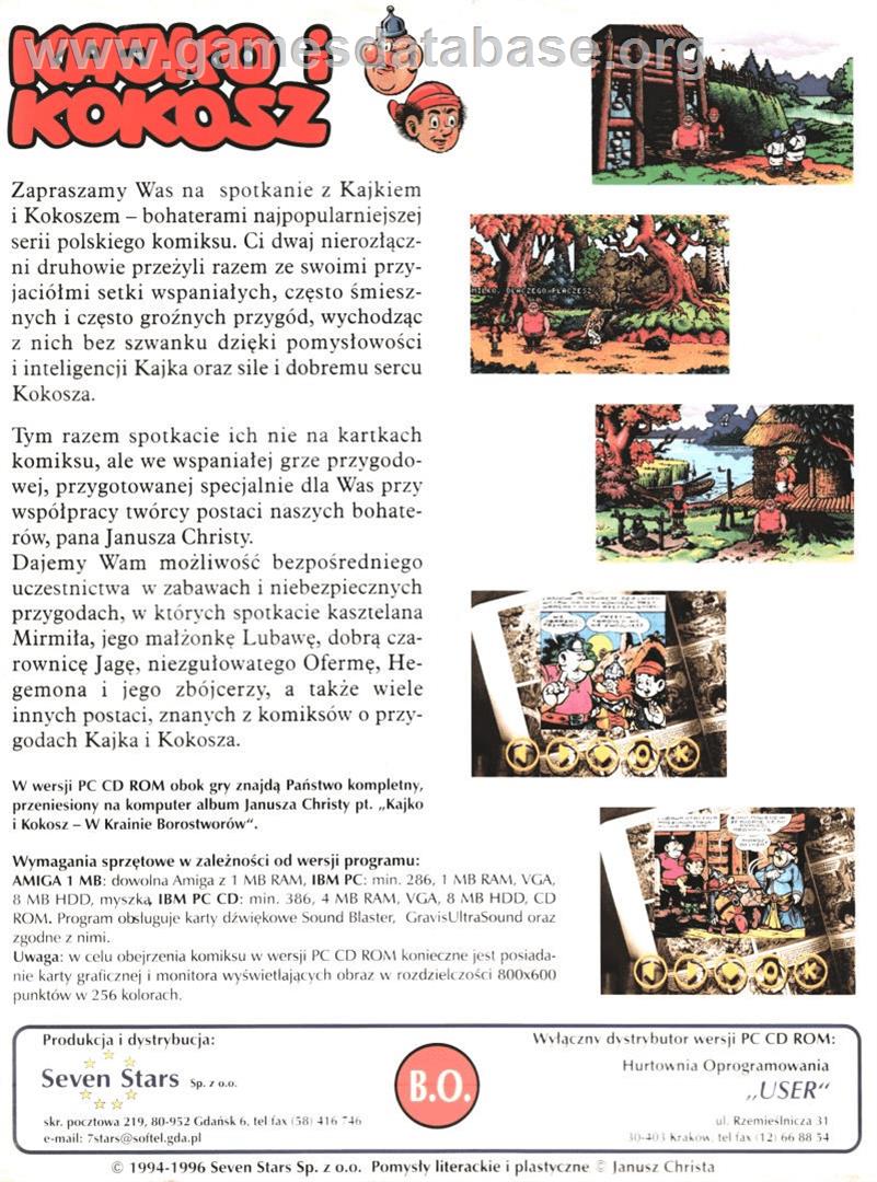 Kajko I Kokosz - Commodore Amiga - Artwork - Box Back