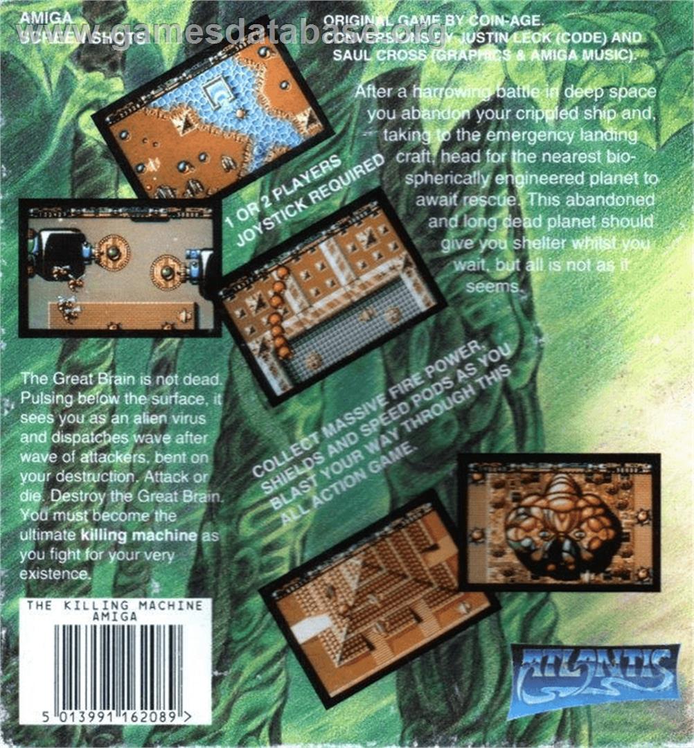 Killing Machine - Commodore Amiga - Artwork - Box Back