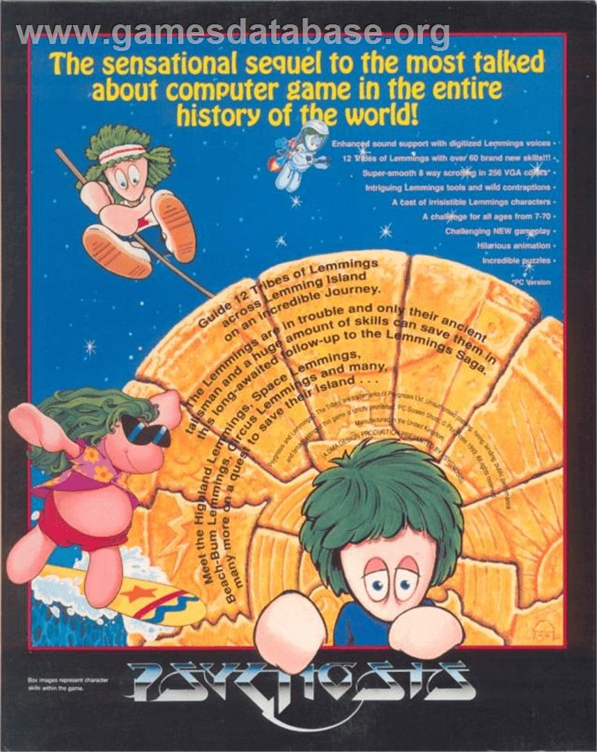 Lemmings 2: The Tribes - Commodore Amiga - Artwork - Box Back