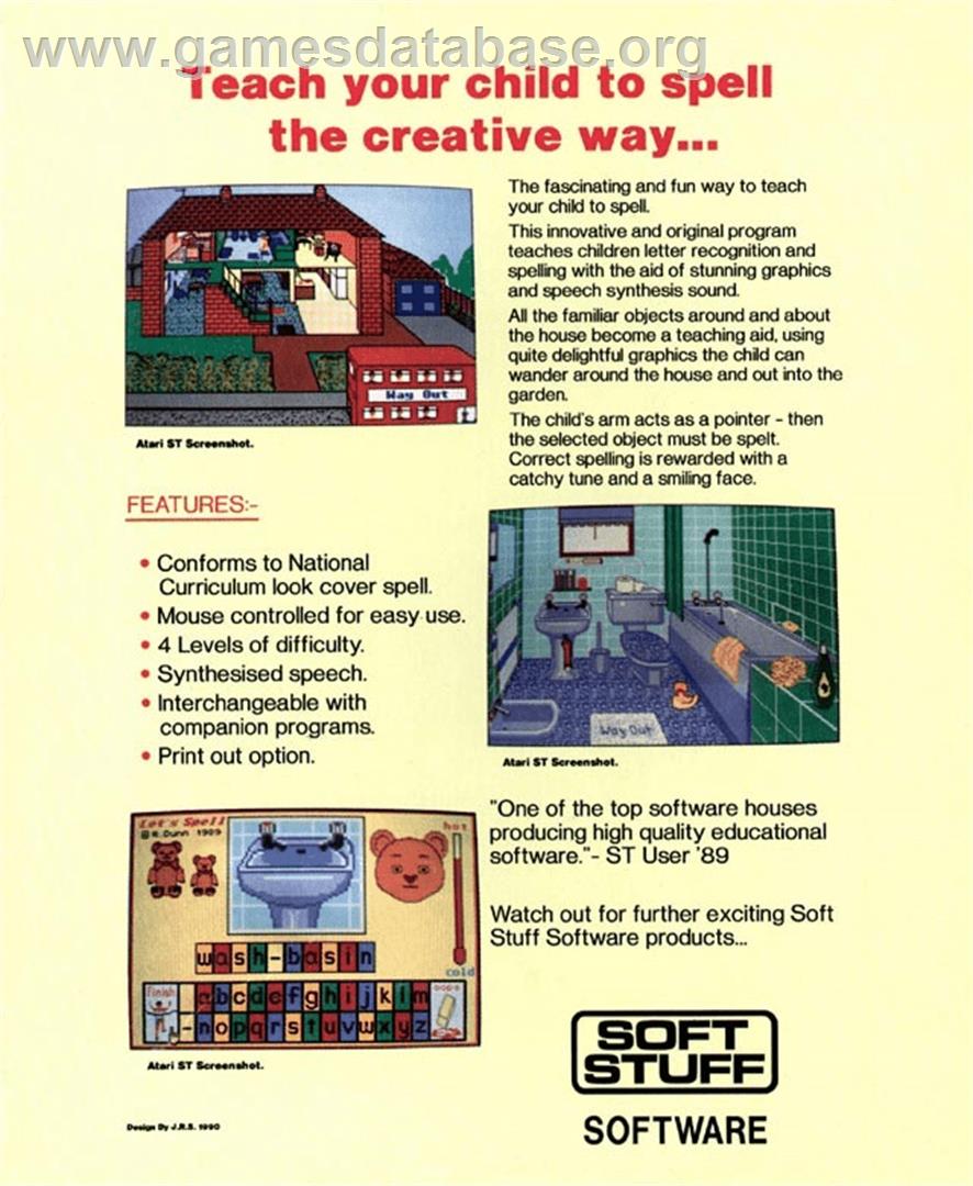 Let's Spell At Home - Commodore Amiga - Artwork - Box Back
