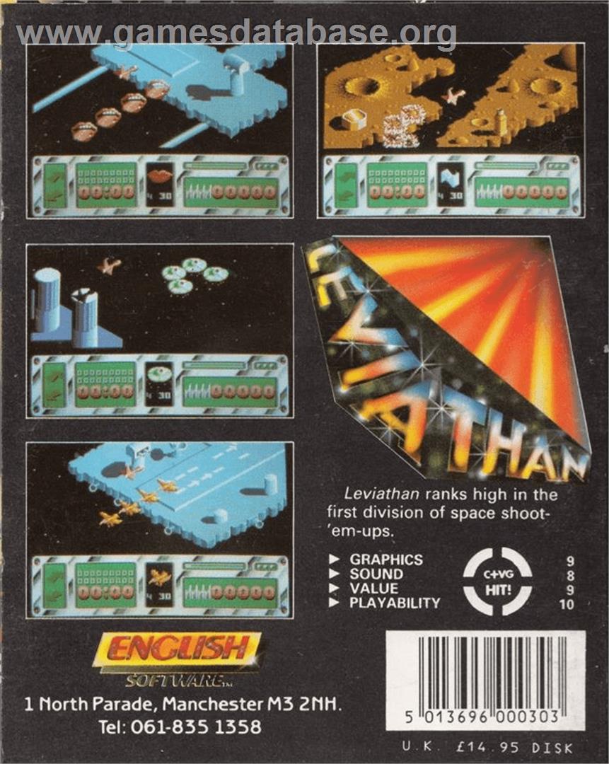 Leviathan - Commodore Amiga - Artwork - Box Back