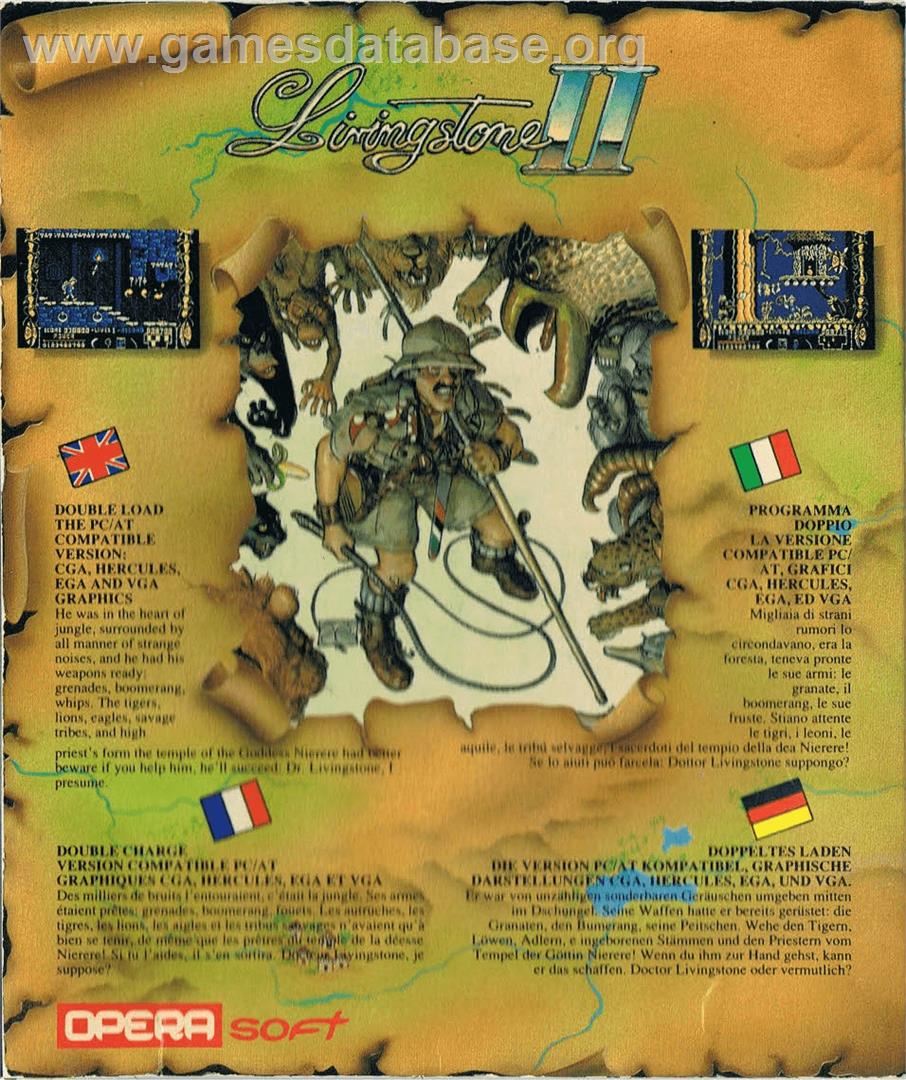Livingstone 2 - Commodore Amiga - Artwork - Box Back