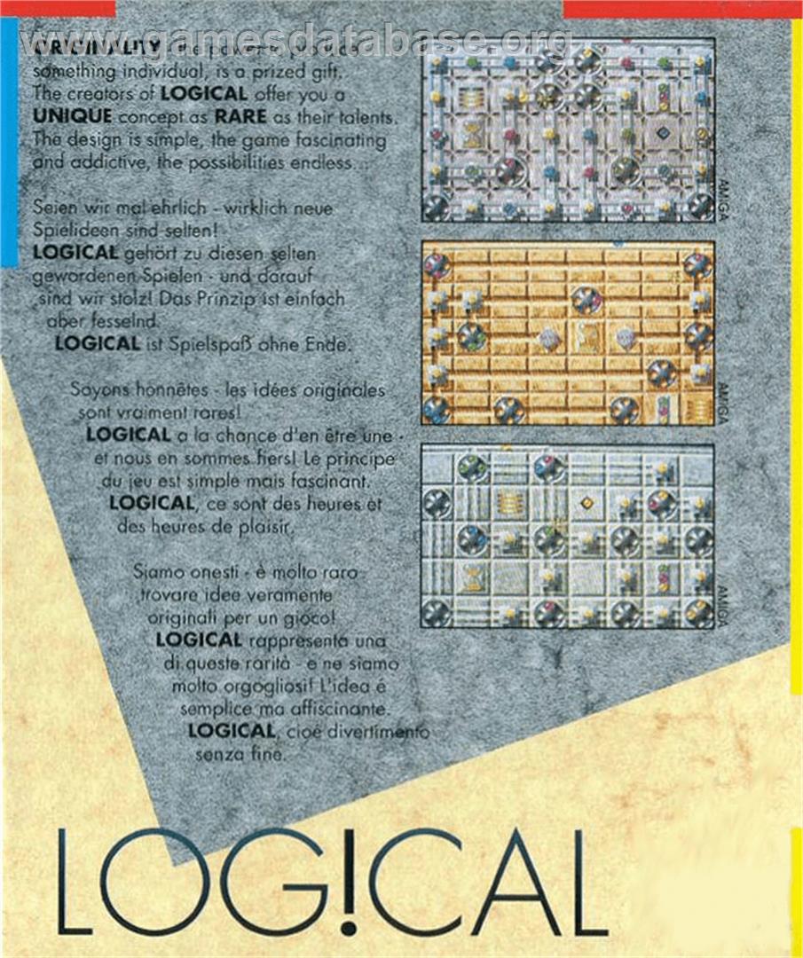 Log!cal - Commodore Amiga - Artwork - Box Back