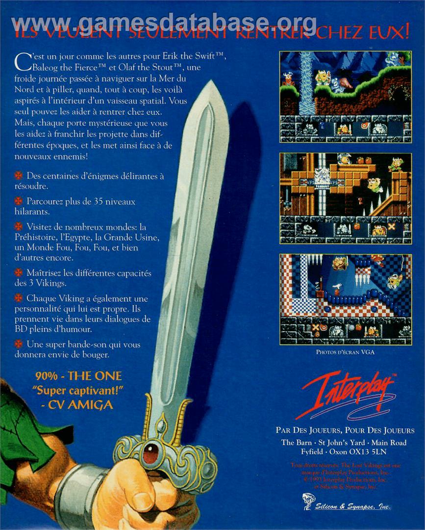 Lost Vikings - Commodore Amiga - Artwork - Box Back